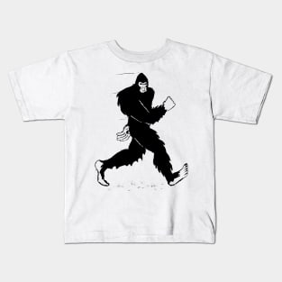 Funny Bigfoot Silhouette Kids T-Shirt